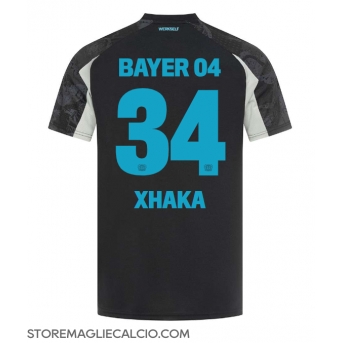 Bayer Leverkusen Granit Xhaka #34 Maglia Gara Terza Repliche 2024-25